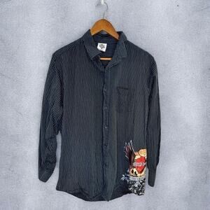 House of Blues Vintage Y2K Pinstripe Button Down Shirt Large